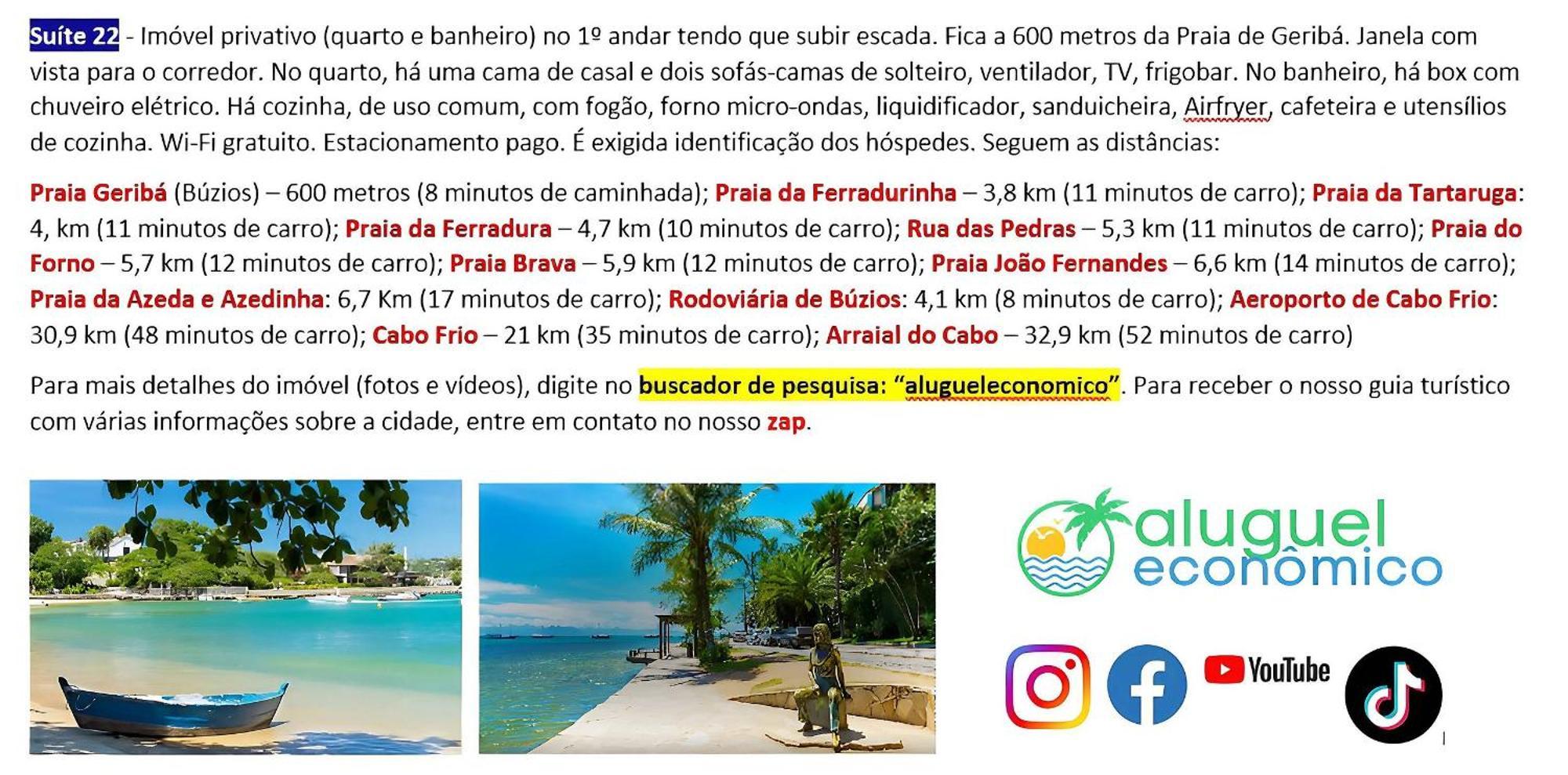 Buzios - Geriba - Suites - Aluguel Economico Dış mekan fotoğraf